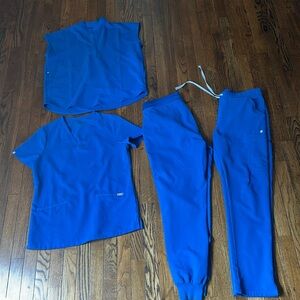 Figs Scrubs lot - royal blue